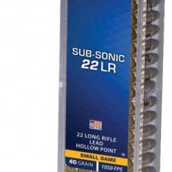 100 CCI C/22LR Subsonic HP 40 Grains Pointe Creuse