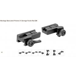 Montage basculant RECKNAGEL prisme de 21 serrage facile rail ZM