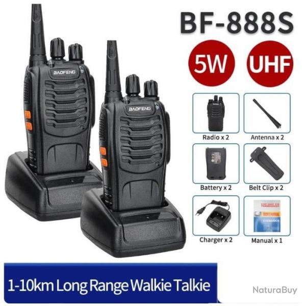 ENCHERE ...2x BAOFENG BF-888S Simplicit, Efficacit, LONGUE DISTANCE......