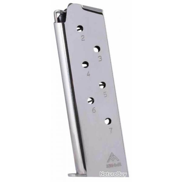 Chargeur Colt 45 1911 MecGar 7 coups nickel