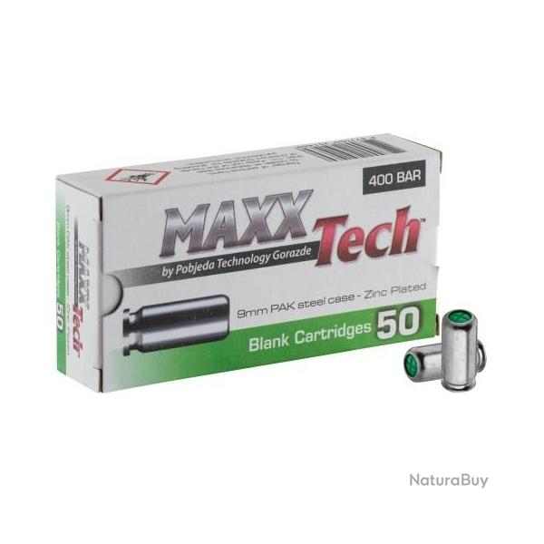 Promo1 !! Cartouche  blanc MAXXTECH cal.9mm pak par 150