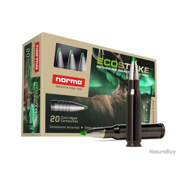 Munitions NORMA 8X57 JS 10.4G/160GR ECOSTRIKE SILENCER SANS PLOMB x2 boites