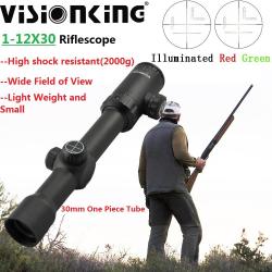 Visionking-Lunette de chasse à grande vue, -**1-12x30