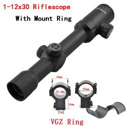 Visionking-Lunette de chasse à grande vue, -**1-12x30 11mm High Ring