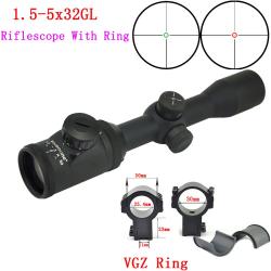 Visionking-Lunette de chasse à grande vue, -**1.5-5x32 Sight 11mm High Ring