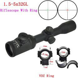 Visionking-Lunette de chasse à grande vue, -**1.5-5x32 Sight 11mm Low Ring