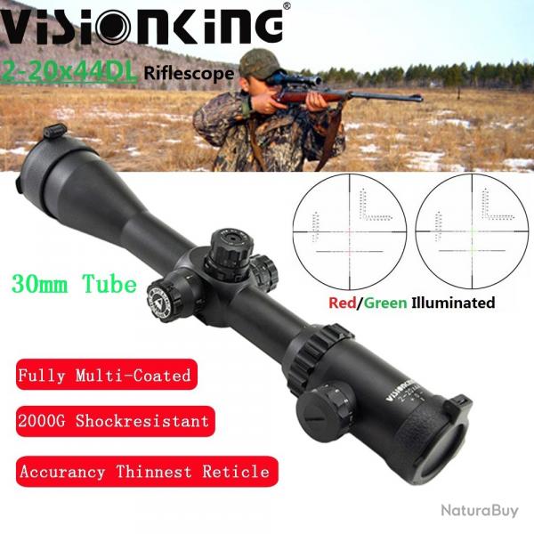 Visionking-Lunette de chasse  grande vue, -**2-16x44 Scope