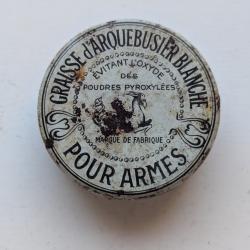 Boite métal "graisse d' arquebusier blanche"