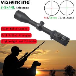 Visionking-Lunette de chasse à grande vue  3-9x44, FMC, Mil-dot