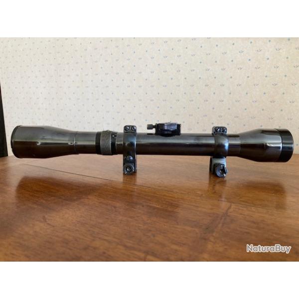 Lunette HENSOLDT  Wetzlar  ZIEL-DIALYT  5 x avec montage EAW en acier , drivable pour rail de 11 mm