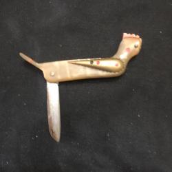 couteau pliant FORME D OISEAU ACCIDENT ET MANQUE