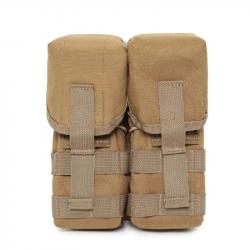 Pochette chargeur double 5,56/7,62 ELYTRA TACTICAL - Marron