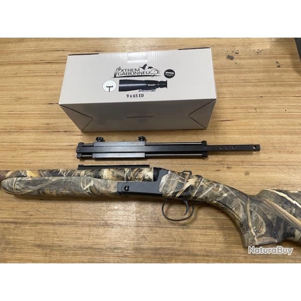 Luger 212 canardouze avec ensemble montage acier et lunette XTREM GABIONNEUSE 9X65