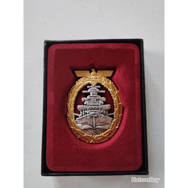 INSIGNE METAL DE HAUTE MER DE LA KRIEGSMARINE