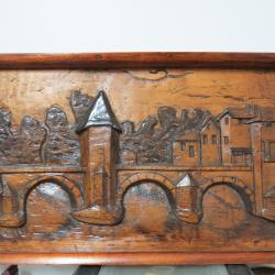 tableau en bois représentant le pont Notre-Dame de Bar le Duc
