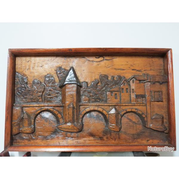 tableau en bois reprsentant le pont Notre-Dame de Bar le Duc