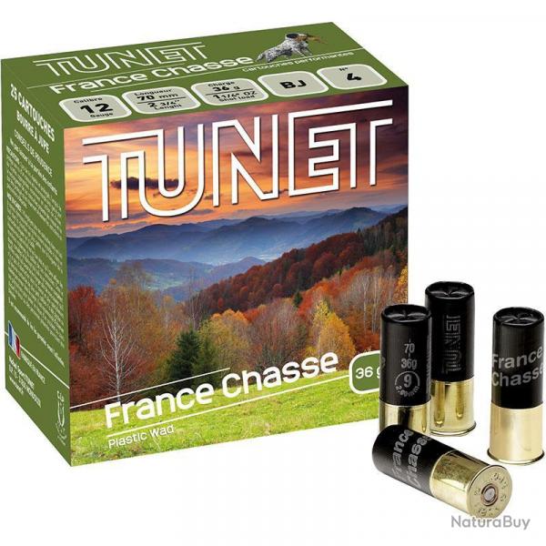 Boite x25 - Cartouche De Chasse Tunet France Chasse - 36g - Calibre 12 - Pb6