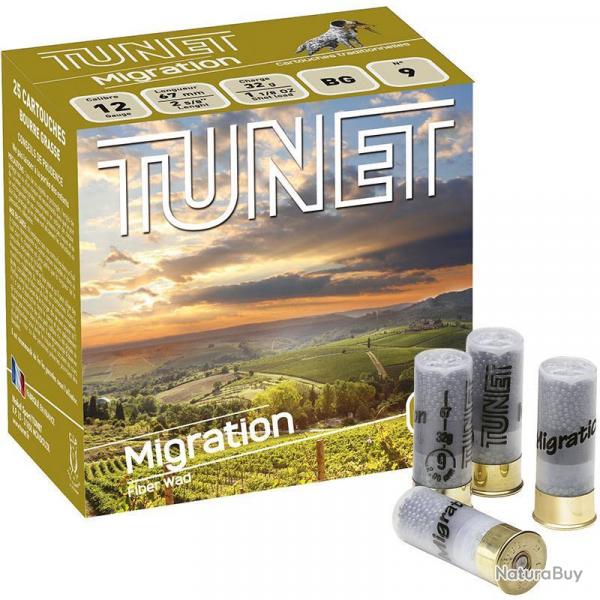 Boite x25 - Cartouche De Chasse Tunet Migration - 34g - Calibre 12 - Pb6