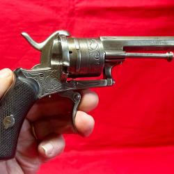 Superbe révolver de luxe de style Lefaucheux en parfait état