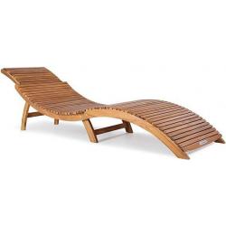 Chaise Longue Bois Acacia - Transat Ajustable Pliable - Certifié FSC - Modèle Ergonomique - Terrasse