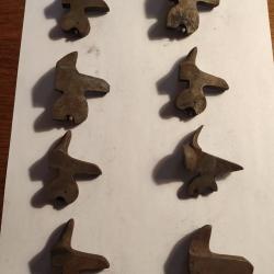 Lot de 8 ancien chien de fusil  carabine fusil revolver lot no4