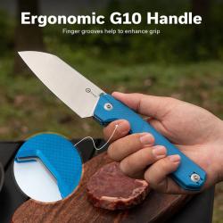 Couteau CIVIVI Hid Blue Lame Reverse Tanto Acier Sandvik 14C28N Satin Manche G-10 KIVT CIVC230085