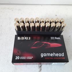 Balles sako GAMEHEAD cal.222rem 55grains