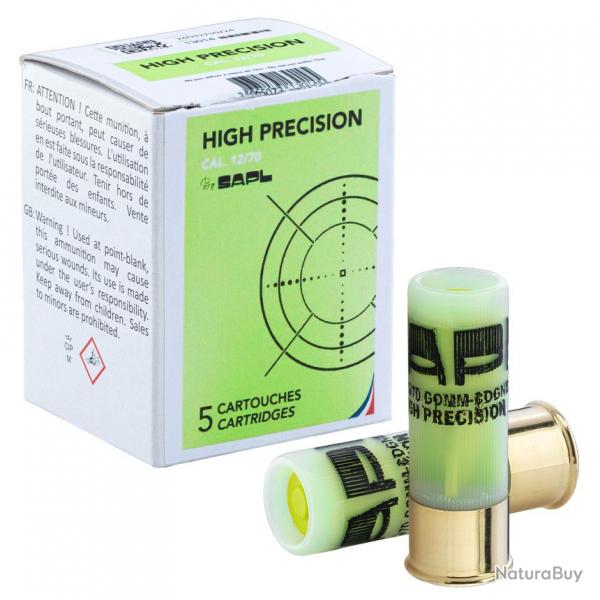 CARTOUCHE HIGH PRECISION GREEN SAPL , CAL.12/70 . Boite de 5 Cartouches.