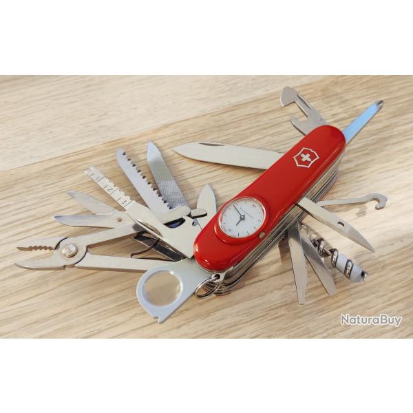 Victorinox Couteau Suisse Supertimer Rouge Chiffres Romains