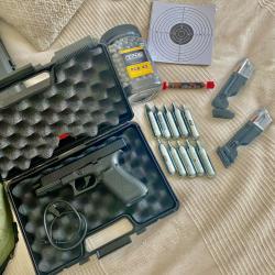 Pack complet : Glock 17 gen 5 t4e cal 43 5joules NEUF