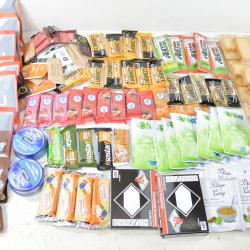 Lot aliments ration survie chasse airsoft sortie nature débardage Biscuits barres énergiques réchaud