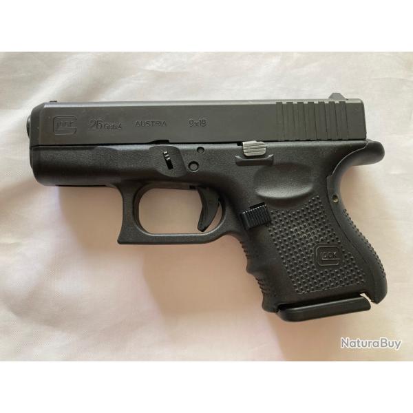 PISTOLET GLOCK 26 SUBCOMPACT GEN4 CAL.9X19 - CATEGORIE B