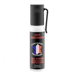 opédef! Bombe de défense CONCORDE DEFENDER gel au poivre 25ml par 3