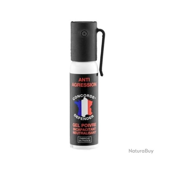 opdef! Bombe de dfense CONCORDE DEFENDER gel au poivre 25ml par 3