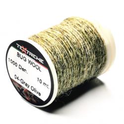 laine montage mouche BUG WOOL TEXTREME gris olive