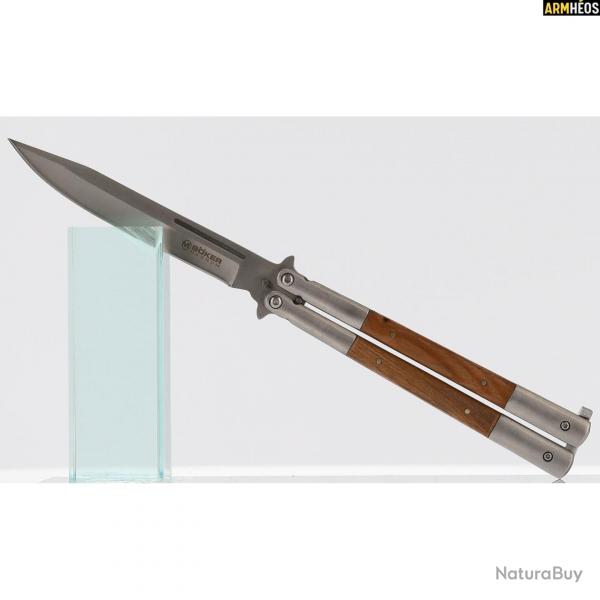 BOKER MAGNUM BALISONG WOOD LARGE BOIS 90MM