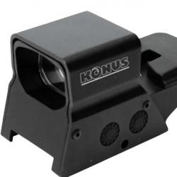 VISEUR KONUS SIGHT PRO R8 1X40 8 RETICULES LUMINEUX INTERCHANGEABLES ROUGE-VERT