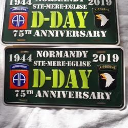 2 Plaques  souvenir 75° anniversaire du débarquement    A1