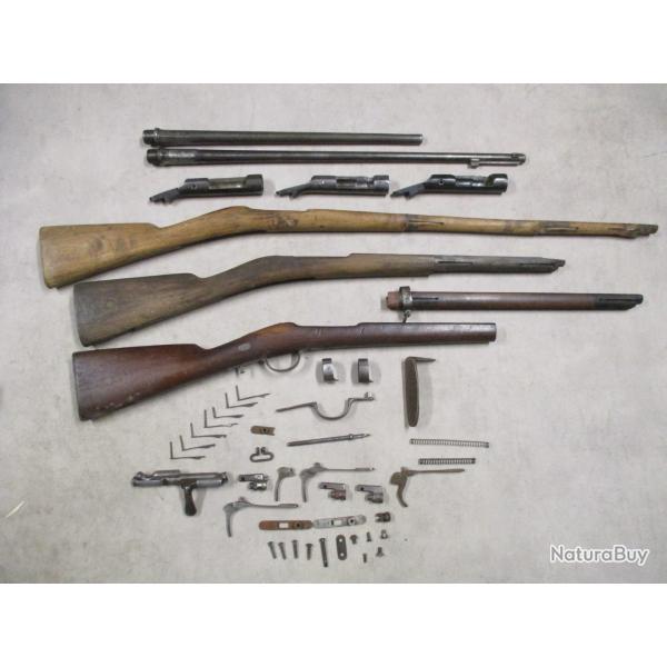 Lot de pices de fusil Gras, mise  prix 1 euros sans prix de rserve!!!