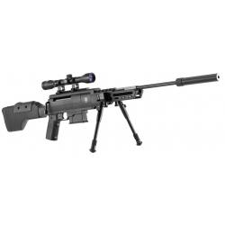 Carabine à air comprimé 7.5 à 24 J Black Ops sniper cal. 4,5 mm