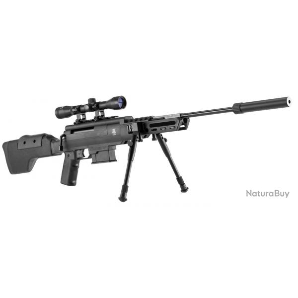 Carabine  air comprim 7.5  24 J Black Ops sniper cal. 4,5 mm