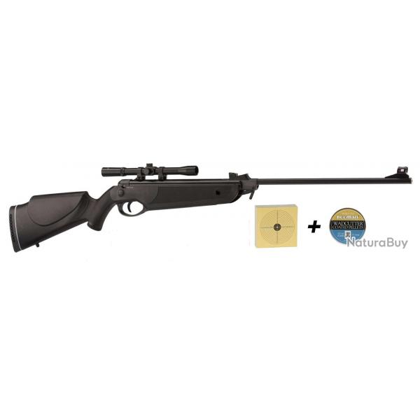 Carabine  air 4,5mm Beeman Bay Cat 16 J avec lunette 4x20 + plomb + cibles