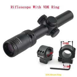 Visionking grande vue 1-8x24 longue portée illuminée -**21mm Low Ring