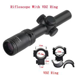 Visionking grande vue 1-8x24 longue portée illuminée -**11mm Low Ring