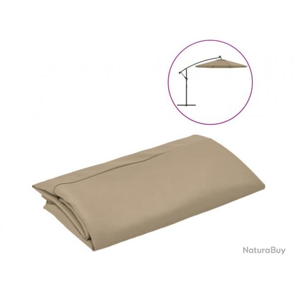 Toile de remplacement taupe en polyester 300 cm pour parasol dport extrieur