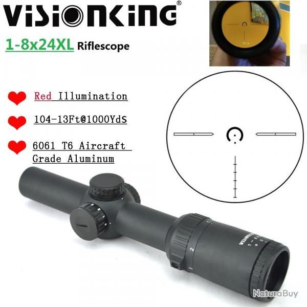 Visionking 1-8x24 lunette de vise compacte -**VS1-8x24XL  LIVRAISON GRATUITE !!