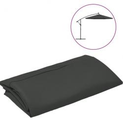 Toile de remplacement anthracite en polyester Ø300 cm pour parasol déporté extérieur