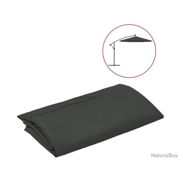 Toile de remplacement anthracite en polyester 300 cm pour parasol dport extrieur