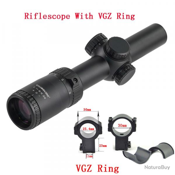 Visionking 1-8x24 lunette de vise compacte -*11mm high rings  LIVRAISON GRATUITE !!