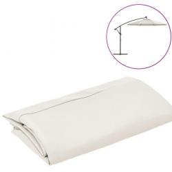 Toile de remplacement blanc sable Ø300 cm en polyester pour parasol déporté